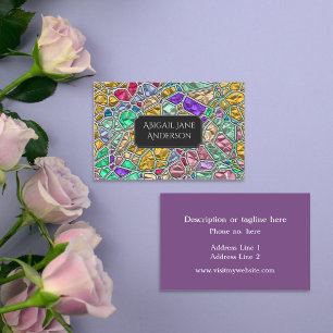 Carte De Visite Verre à bijou coloré - Personnaliser & Choisir la 