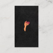 Carte De Visite Verre à main de vin (Dos)