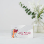 Carte De Visite Verre à main de vin (Debout devant)