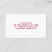 Carte De Visite Verre à main de vin (Dos)