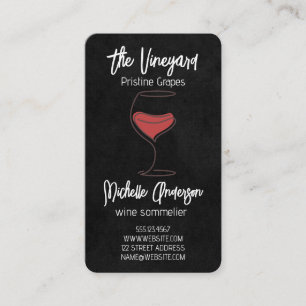 Carte De Visite Verre à vin Artsy Restaurant