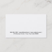 Carte De Visite Verre à vin / blanc | Complet (rouge artistique) (Dos)