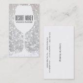 Carte De Visite Verre à vin | Bokeh (Devant / Derrière)