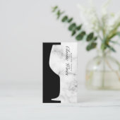 Carte De Visite Verre à vin Contre-espace Marbre (Debout devant)