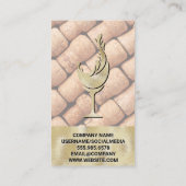 Carte De Visite Verre à vin de texture or | Corks (Dos)