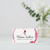 Carte De Visite Verre à vin | Entreprise (Debout devant)