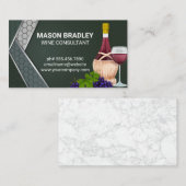 Carte De Visite Verre à vin et bouteille | Vignoble (Devant / Derrière)