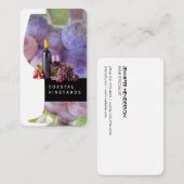 Carte De Visite Verre à vin et bouteille | Vignoble (Devant / Derrière)