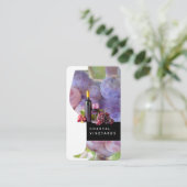 Carte De Visite Verre à vin et bouteille | Vignoble (Debout devant)