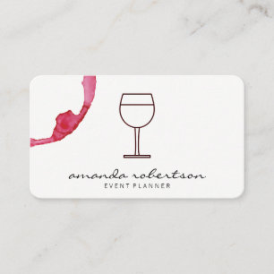 Carte De Visite Verre à vin et collier