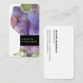 Carte De Visite Verre à vin et raisins (Devant / Derrière)