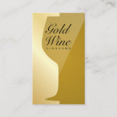 Carte De Visite Verre à vin | Gold Sleek (Devant)