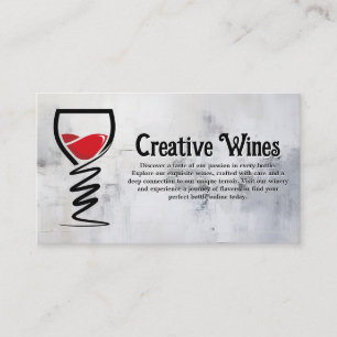 Carte De Visite Verre à vin logo créatif illustratif