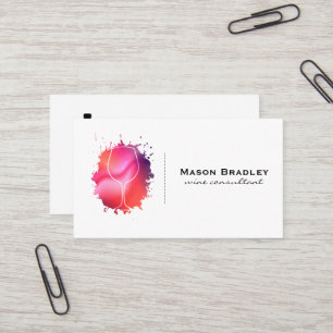 Carte De Visite Verre à vin Logo moderne