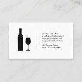 Carte De Visite Verre à vin Logo moderne (Dos)