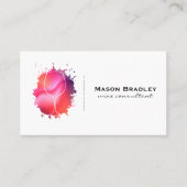 Carte De Visite Verre à vin Logo moderne (Devant)