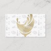 Carte De Visite Verre à vin or (Devant)