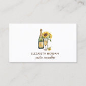 Carte De Visite Verre à vin professionnel, Bouteille, Fleurs de so (Devant)