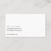 Carte De Visite Verre à vin rouge | Code QR (Dos)