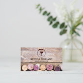 Carte De Visite Verre à vin rouge | Cornes sur table (Debout devant)