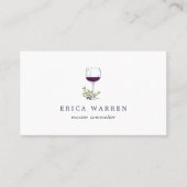 Carte De Visite Verre à vin | Sommelier ou industrie vinicole (Devant)