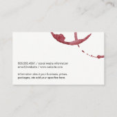 Carte De Visite Verre à vin | Vignoble (Dos)