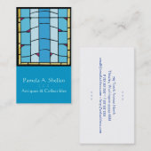 Carte De Visite Verre Bleu (Devant / Derrière)