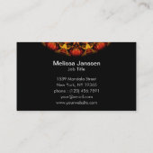 Carte De Visite Verre brûlé par ocre - Mandala (Dos)