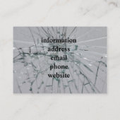 Carte De Visite Verre cassé (Dos)