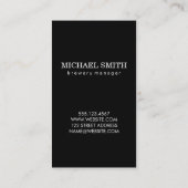 Carte De Visite Verre de bière avec monogramme (Dos)