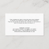 Carte De Visite Verre de bière avec mousse | Artisans de la bière (Dos)