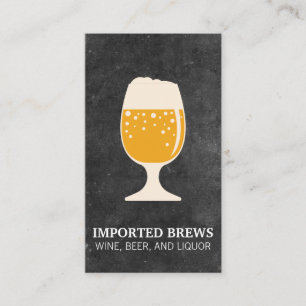 Carte De Visite Verre de bière et ardoise