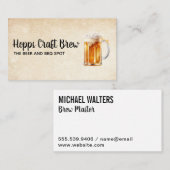 Carte De Visite Verre de bière gelé (Devant / Derrière)