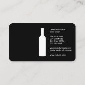 Carte De Visite Verre de bouteille de vin | Ville Skyline (Dos)