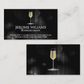 Carte De Visite Verre de Champagne (Devant / Derrière)