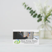 Carte De Visite Verre de nettoyage des travailleurs (Debout devant)