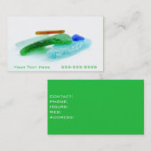 Carte De Visite Verre de plage, lac Michigan Tumbled Shards coloré (Devant / Derrière)