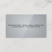 Carte De Visite Verre de vin artistique | Grey lisse (Dos)