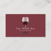 Carte De Visite Verre de vin, Bar à vin/Vin (Devant)