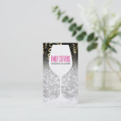 Carte De Visite Verre de vin | Bokeh, Confetti (Debout devant)