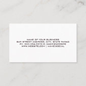 Carte De Visite Verre de vin | Bouteille de vin rouge (Dos)