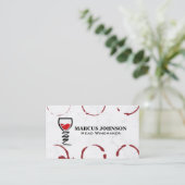 Carte De Visite Verre de Vin | Cave à Vin (Debout devant)