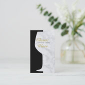 Carte De Visite Verre de vin | Compteur | Marbre (Debout devant)