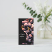 Carte De Visite Verre de vin | Compteur | Raisins sur vigne (Debout devant)