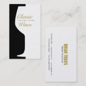 Carte De Visite Verre de vin | Comptoir (Devant / Derrière)