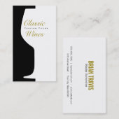 Carte De Visite Verre de vin | Comptoir (Devant / Derrière)