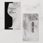 Carte De Visite Verre de vin | Contre-espace avec Arrière - plan e (Devant / Derrière)