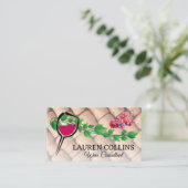 Carte De Visite Verre de vin | Raisins | Corks (Debout devant)