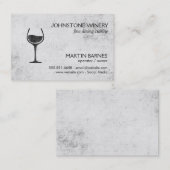 Carte De Visite Verre de vin | Rustique (Devant / Derrière)