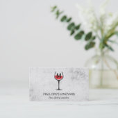 Carte De Visite Verre de vin | Rustique (Debout devant)